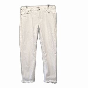 CITIZENS of HUMANITY Ella Premium Mid Rise Slim Crop White Jeans  Womens 31